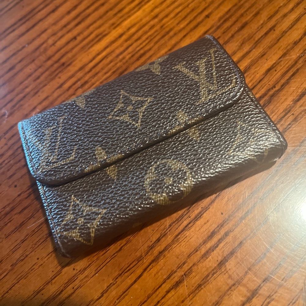 Brown and Gold Card Holder
